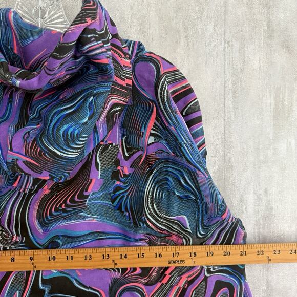 Gymshark Graphic Hoodie Sweatshirt Women’s Small Purple Marble Swirl Pre Workout - Picture 11 of 11
